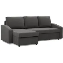mebligo Ecksofa mit Schlaffunktion NEO, Schlaffläche 200x140cm, Grau - Grau