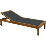miliboo NAVEEN Sonnenliege 200 x 60 x 30 cm Dunkelgrau