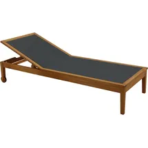 miliboo NAVEEN Sonnenliege 200 x 60 x 30 cm Dunkelgrau