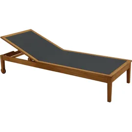 miliboo NAVEEN Sonnenliege 200 x 60 x 30 cm Dunkelgrau