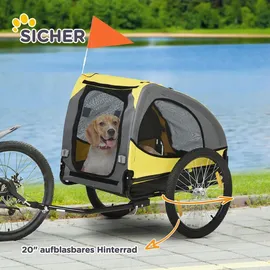 PawHut Hundeanhänger gelb