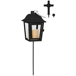 LED Laterne schwarz für Garten oder Friedhof IP44