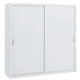 Marmex Möbel Schwebetürenschrank BONO 220 Schiebetürenschrank Garderobenschrank Schiebetüren, Spiegel weiß
