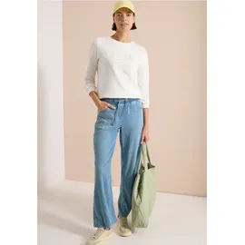 Cecil High Waist Wide Leg Jeans im Loose Fit - Blau
