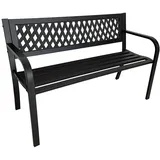 Hti-Living Gartenbank 119 x 75 x 50 cm Schwarz