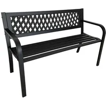 Hti-Living Gartenbank 119 x 75 x 50 cm Schwarz