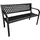 Hti-Living Gartenbank 119 x 75 x 50 cm Schwarz