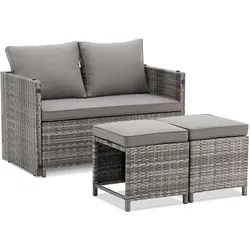 2in1 Polyrattan Gartenmöbel Jamaika