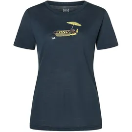 super.natural Hot Dog T-Shirt blau XS