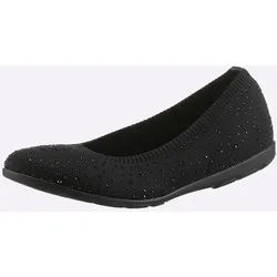 Ballerina CAPRICE, Damen, Gr. 39, schwarz, Textil, sportlich, Schuhe