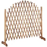 Relaxdays Rankgitter Holz, ausziehbar bis 200cm, Rankhilfe Kletterpflanzen, freistehend,