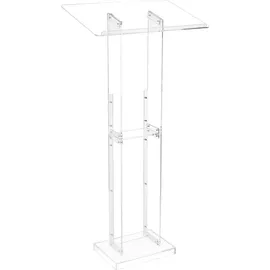 Vevor Podiumständer Rednerpult (1265 mm) aus Acryl, tragbarer Laptop-Schreibtisch mit breiter Lesefläche & Ablagefläche & Buchstopper, bodenstehend, für Klassenzimmer Hochzeiten Konferenzen