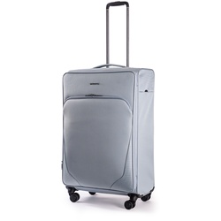 Stratic Reisekoffer  Mix Trolley 80 cm  erweiterbar  4 Rollen 88 l - Grau