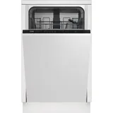 Beko DIS35026 Einbau Spülmaschine 45cm, Geschirrspüler, Vollintegrierbar, Eco 50 - Schwarz