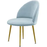 WYLEBER Esszimmer Stuhlhussen 1/2/4/6er-Set,Stuhlhussen mit Gebogener Rückenlehne,Dehnbare Moderne Runde Stuhlhussen,für Esszimmer Wohnzimmer und Hotel(Light Blue,1 Set)