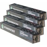 Starbucks Espresso Roast Kaffee 4er Dark Roast Nespresso kompatibel 40 Kapseln