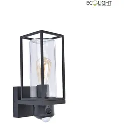 Lutec Kameraleuchte FLAIR, E27, mit PIR Motion Sensor, App Control, IP44, schwarz ECO-5288811012
