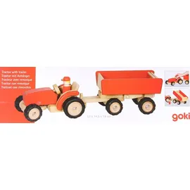 GoKi Traktor mit Anhänger rot (55942)