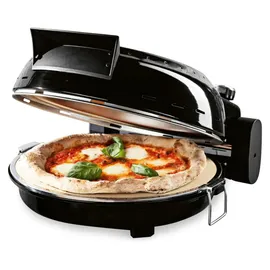 GOURMETmaxx Elektrischer Pizza-Ofen Schwarz