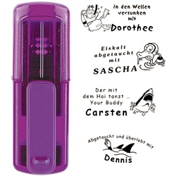 Smart-stamp - Größe: 38 x 14 mm - Farbe: amethyst/lila