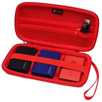 XANAD Tasche für Samsung Portable SSD T9 / T7 Shield / T7 / T7 Touch Externe SSD Case Schutzhülle (Rot Rosa 3)