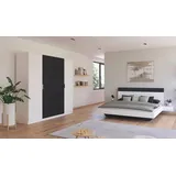 rauch Schlafzimmer-Set Monza, mit Drehtürenschrank Breite 226 cm, Bettanlage in 2 Breiten grau|weiß