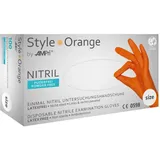 Nitrilhandschuhe STYLE Gr. S puderfrei orange 100 Stück