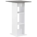 vidaXL Bartisch 60 x 60 x 110 cm Weiß/Anthrazitgrau