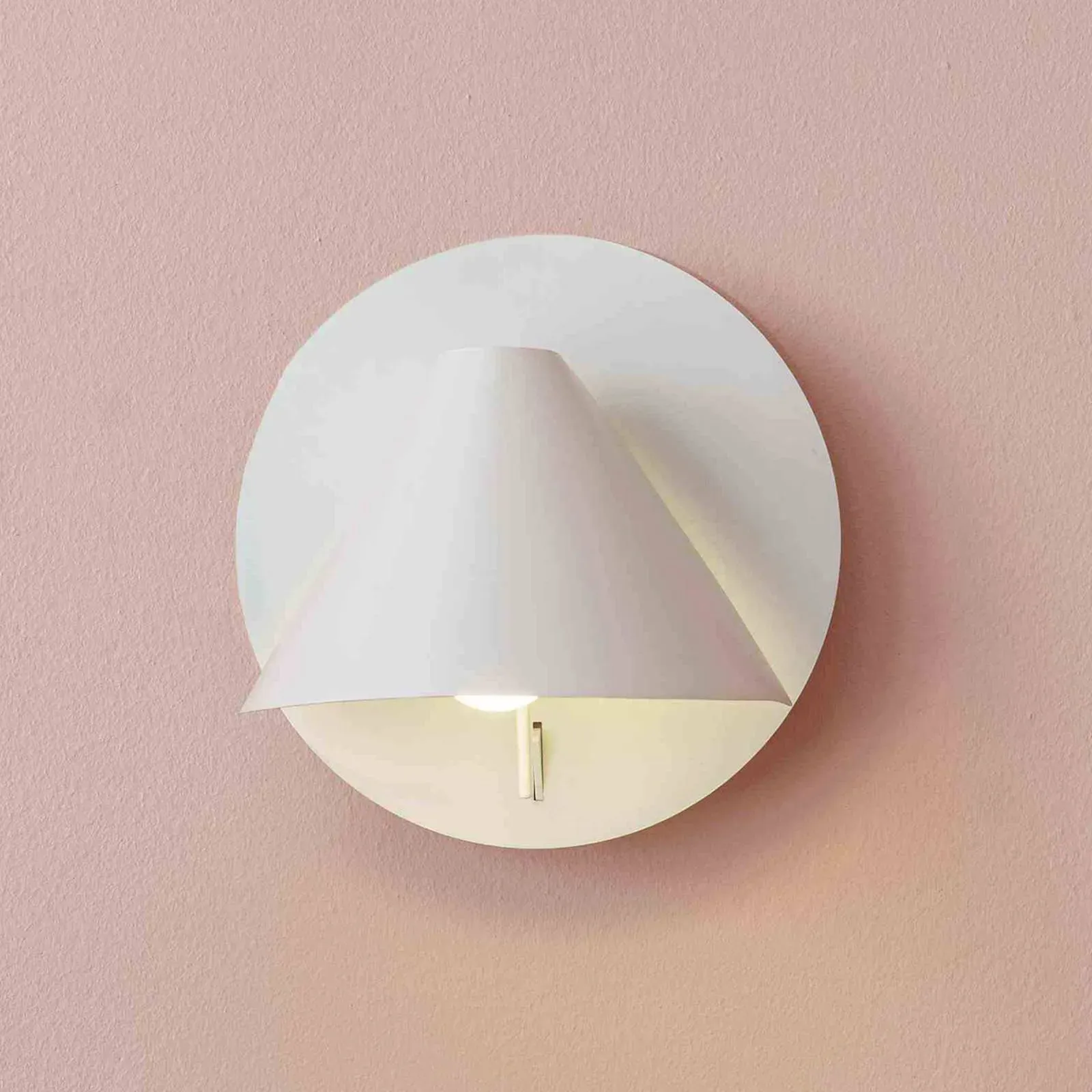 FARO BARCELONA Wandlampe Noon, weiß / opal, für Wohn- / Esszimmer, Metall, Modern, Wandleuchte, Wandlampe Innen - 16 cm - 21.1 cm - 21.1 cm
