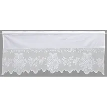 HOSSNER - ART OF HOME DECO Querbehang Stangendurchzug 120 x 35 cm Weiß 1 St