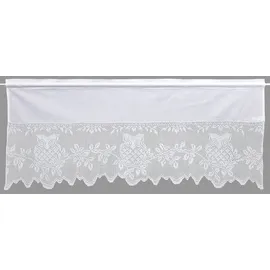 HOSSNER - ART OF HOME DECO Querbehang Stangendurchzug 120 x 35 cm Weiß 1 St
