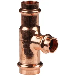Kupfer Pressfitting T-Stück reduziert 22 x 15 x 18 mm V+M-Kontur DVGW
