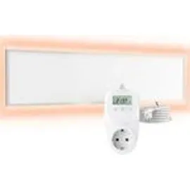 Viesta VIESTA® Infrarot Wandheizung mit Thermostat [FERNBEDIENUNG+WIFI Steuerung] – Carbon Crystal Infrarot Paneel App steuerbar – TH12 WIFI – 120x30 Cm - 360 W -