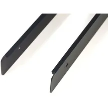 IHC Endleiste Winkelleiste Arbeitsplatte Seiteleiste Schwarz mit Löcher 38mm Aluminium (Links+Rechts)
