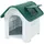 [en.casa] Hundehütte Bello 87x72x75 cm Weiß/Grün [en.casa]