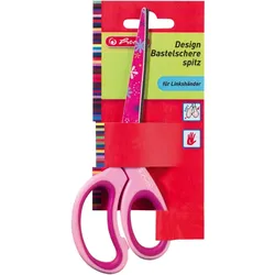 herlitz Bastelschere Design 17cm rund farbig sortiert Linkshänder