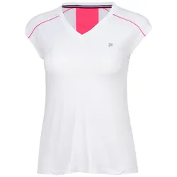 Fila Tennis-Shirt Marlis (Mesheinsätze) weiss/pink Damen