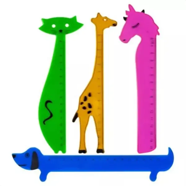Lineal in Tierform – 15 cm, verschiedene Ausführungen