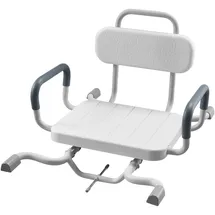 Vevor Drehbarer Duschstuhl mit Armlehnen und Rückenlehne bis 100 kg Tragkraft