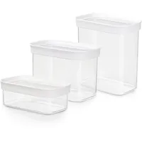 Emsa Optima Vorratsdose 3-teilig transparent/weiß 0,45 l