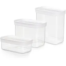 Emsa Optima Vorratsdose 3-teilig transparent/weiß 0,45 l