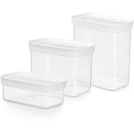 Emsa Optima Vorratsdose 3-teilig transparent/weiß 0,45 l