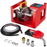 Wiltec Heizöl- und Dieselpumpe 230V/550W 60l/min selbstansaugende Pumpe mit automatischer Pistole, Kraftstoffpumpe, Absaugpumpe