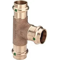 Viega Sanpress T-Stück 121600 22 x 15 x 15 mm, mit SC-Contur, Rotguss oder Siliziumbronze