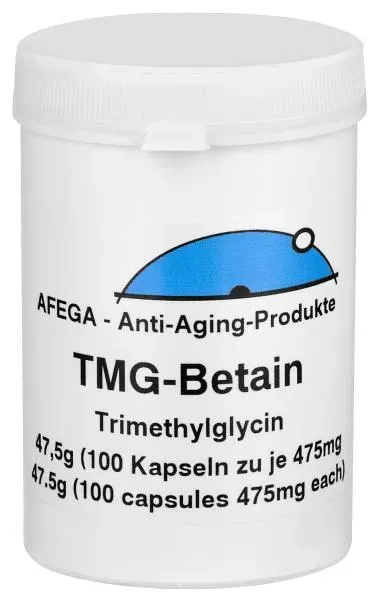 47,5g Betain/TMG Kapseln (100 Kapseln zu je 475 mg) - Vorsorglich zu nehmen, wenn Sie NMN nehmen!