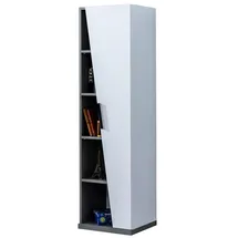 JV Möbel Moderner Bücherschrank Designer Grau-weißes Kinderzimmer Holz Regal