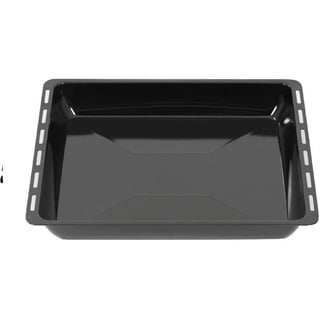 ICQN Backblech 45.5 x 37.5 x 6 cm, Extra Tiefe Emaillierte Fettpfanne für Backofen und Herd, Passend für Bosch, Siemens, Neff, Constructa, Flavel, Simfer, Kratzfest & Rostfrei, 455 x 375 mm