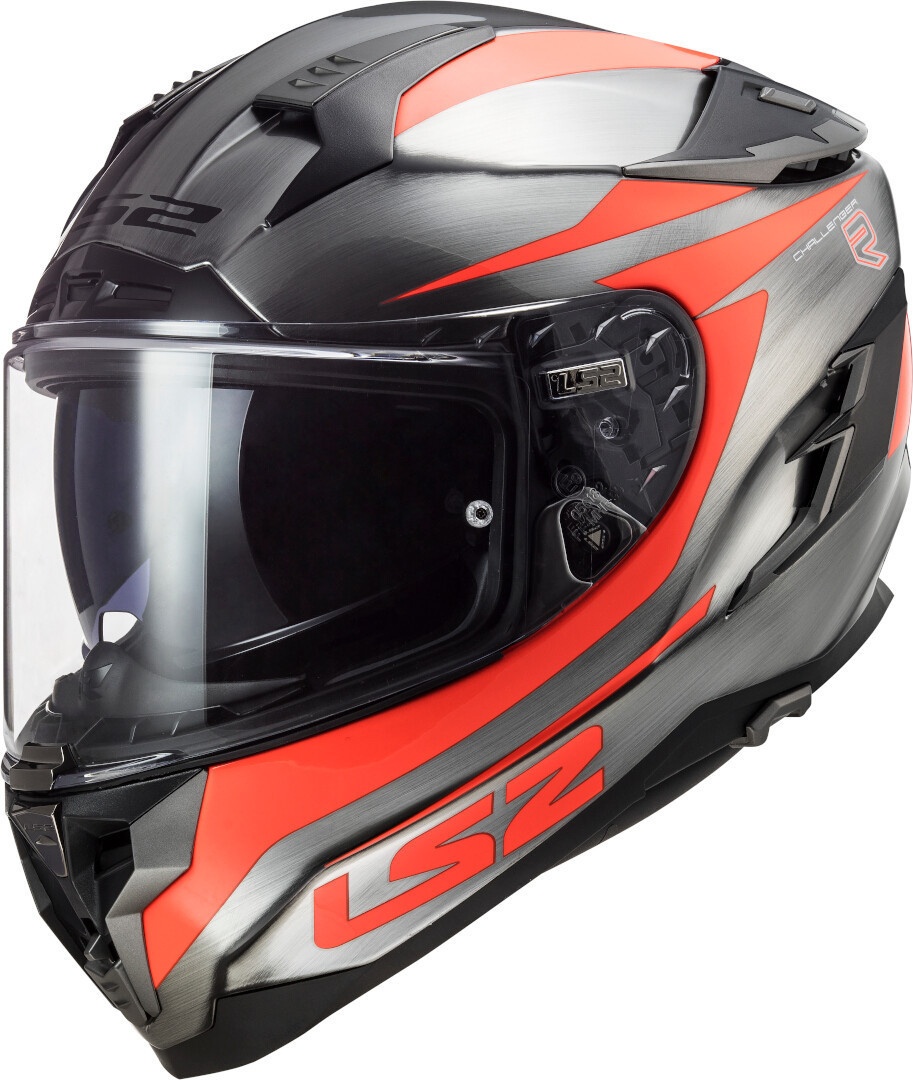 LS2 FF327 Challenger Cannon Helm, zilver, XS