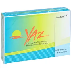 YAZ 0,02 mg/3 mg Filmtabletten 24+4 3X28 St
