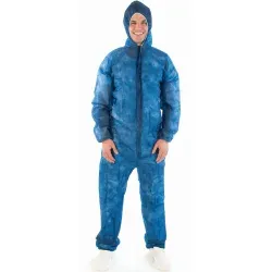HYGOSTAR® PP Overall, fest 27646 , 1 Karton = 50 Stück, Farbe: blau, Größe: L